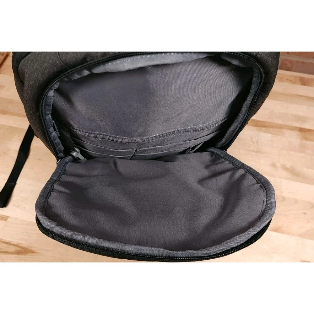 Basecamp Mt. Augusta Laptop Backpack Charcoal Gray Heathered Tech Travel Bag‎